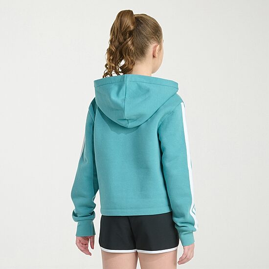 adidas Big Kid Girls Long Sleeve Embroidered Fleece Zipper Active Hoodie
