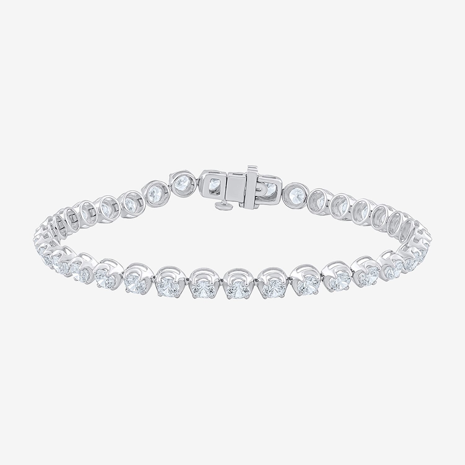 (F / Vs2) Womens 7 Ct.T.W. Lab Grown White Diamond 10K Gold 7.25 Inch Tennis Bracelet