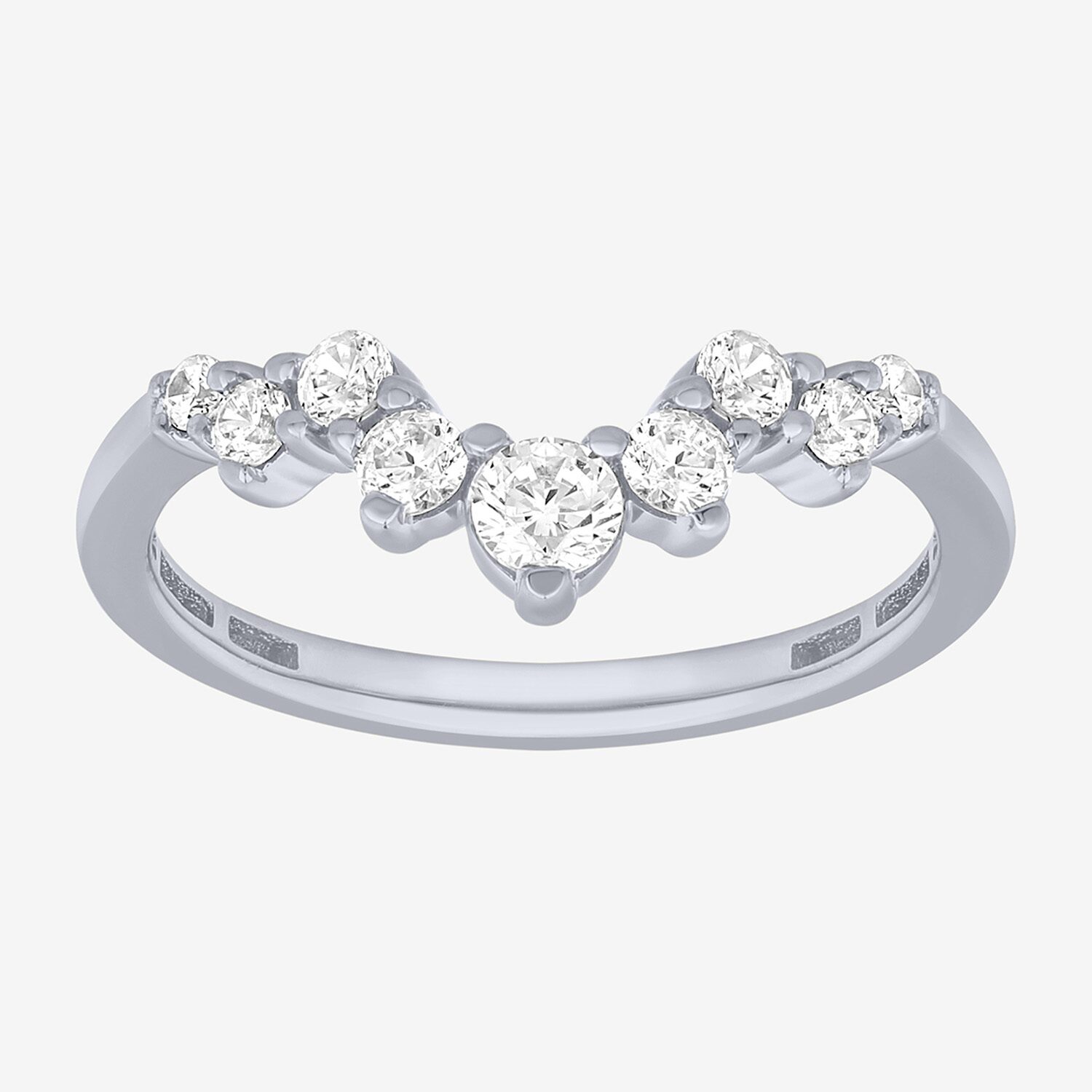 (F / Vs2) Womens 3/8 CT. T.W. Lab Grown White Diamond 10K Gold Wedding Band