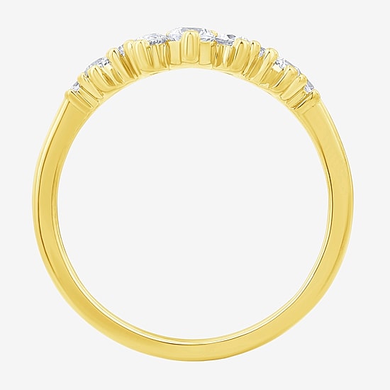 (F / Vs2) Womens 3/8 CT. T.W. Lab Grown White Diamond 10K Gold Wedding Band