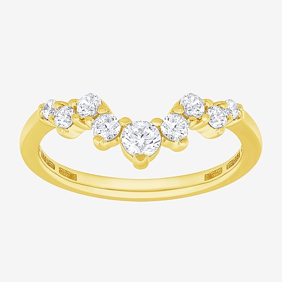 (F / Vs2) Womens 3/8 CT. T.W. Lab Grown White Diamond 10K Gold Wedding Band