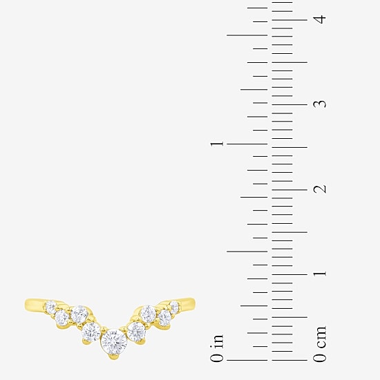(F / Vs2) Womens 3/8 CT. T.W. Lab Grown White Diamond 10K Gold Wedding Band