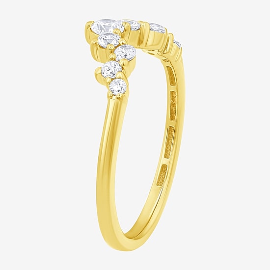 (F / Vs2) Womens 3/8 CT. T.W. Lab Grown White Diamond 10K Gold Wedding Band
