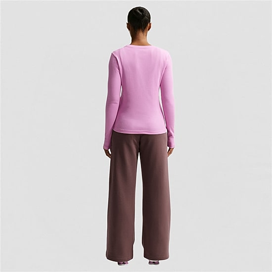 Nike Club Womens Lightweight Wide Leg Mid Rise Fleece Sweatpant
