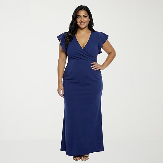 24seven Comfort Apparel Womens Plus Short Sleeve Wrap Dress