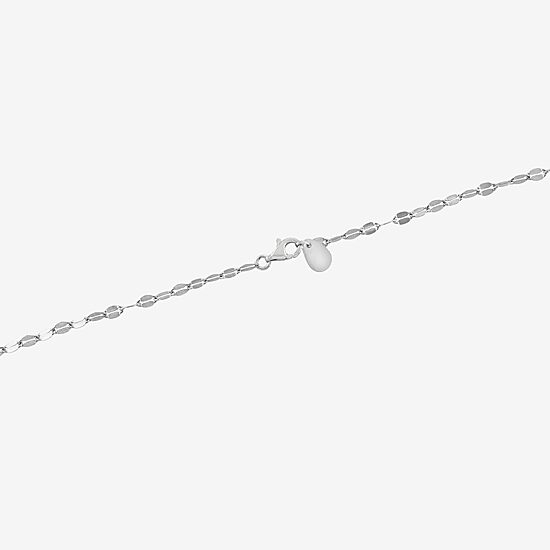 Womens Sterling Silver Cross 22 Inch Pendant Necklace