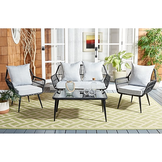 Safavieh Elsbeth 4-pc. Conversation Set Cushioned