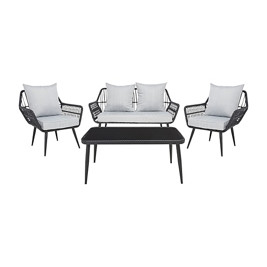Safavieh Elsbeth 4-pc. Conversation Set Cushioned