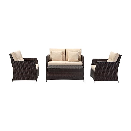 Safavieh Parry 4-pc. Conversation Set Cushioned