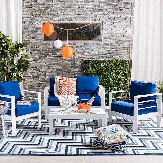 Safavieh Nason 4-pc. Conversation Set Cushioned