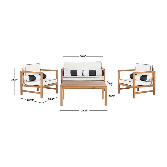 Safavieh Montez 4-pc. Conversation Set Cushioned