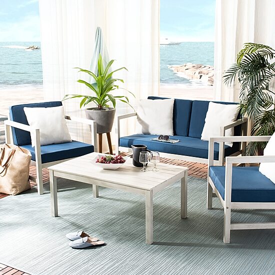 Safavieh Montez 4-pc. Conversation Set Cushioned