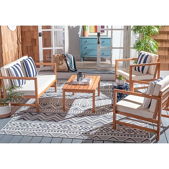 Safavieh Montez 4-pc. Conversation Set Cushioned