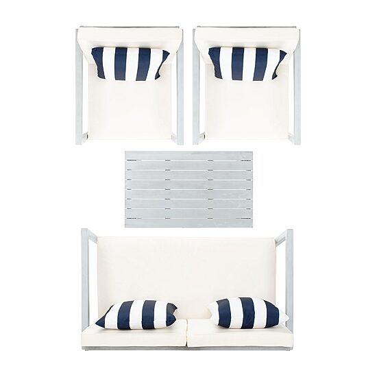 Safavieh Montez 4-pc. Conversation Set Cushioned