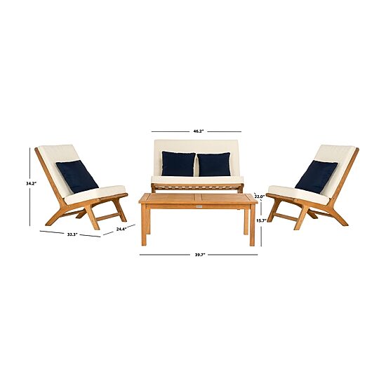 Safavieh Chaston 4-pc. Conversation Set Cushioned