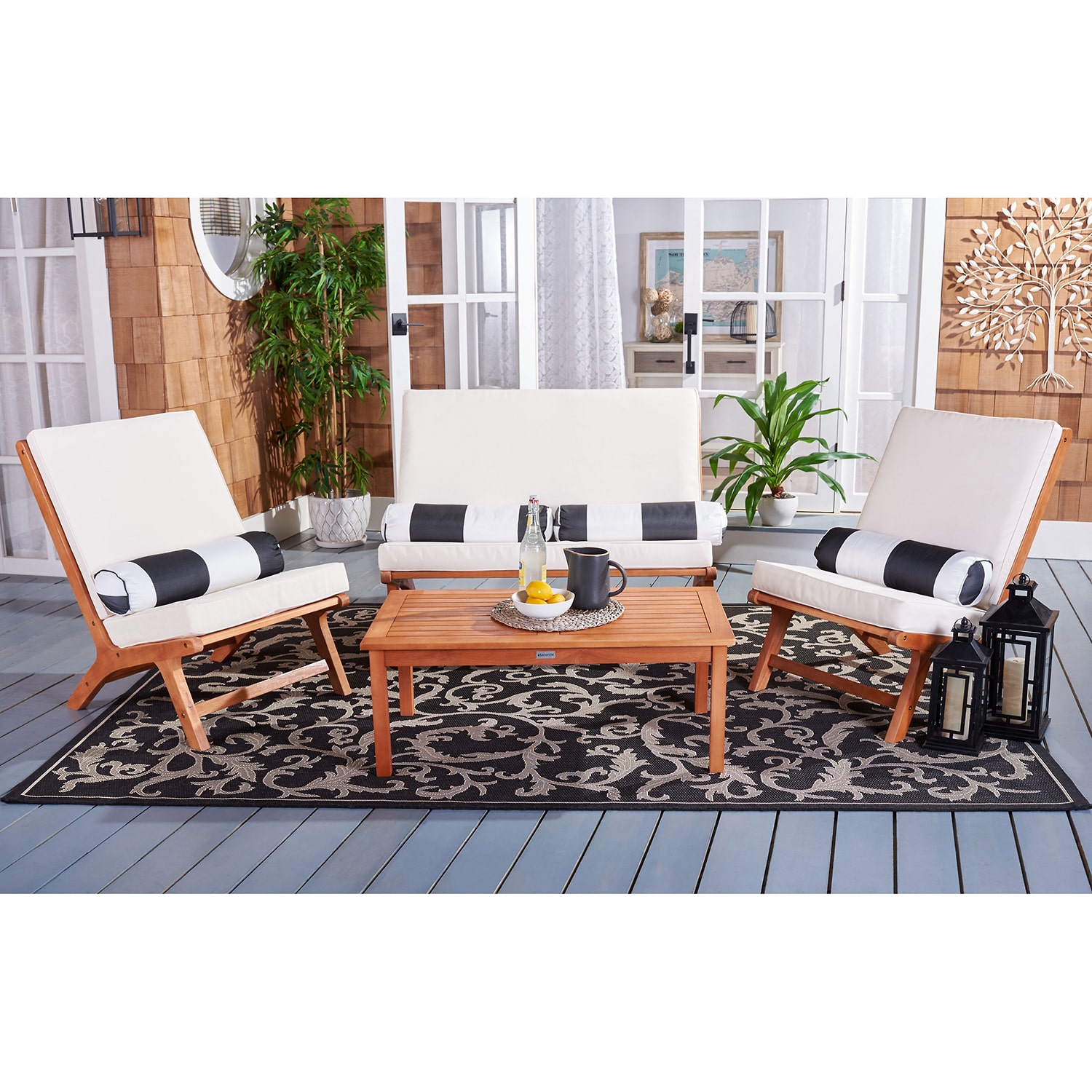 Safavieh Chaston 4-pc. Conversation Set Cushioned