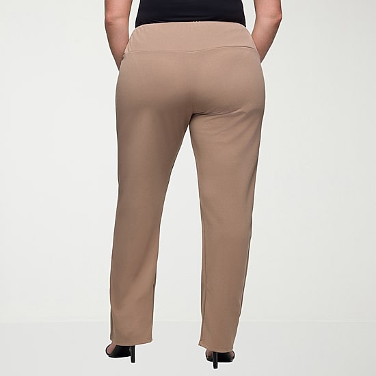 24seven Comfort Apparel Womens Plus Skinny Mid Rise Pant