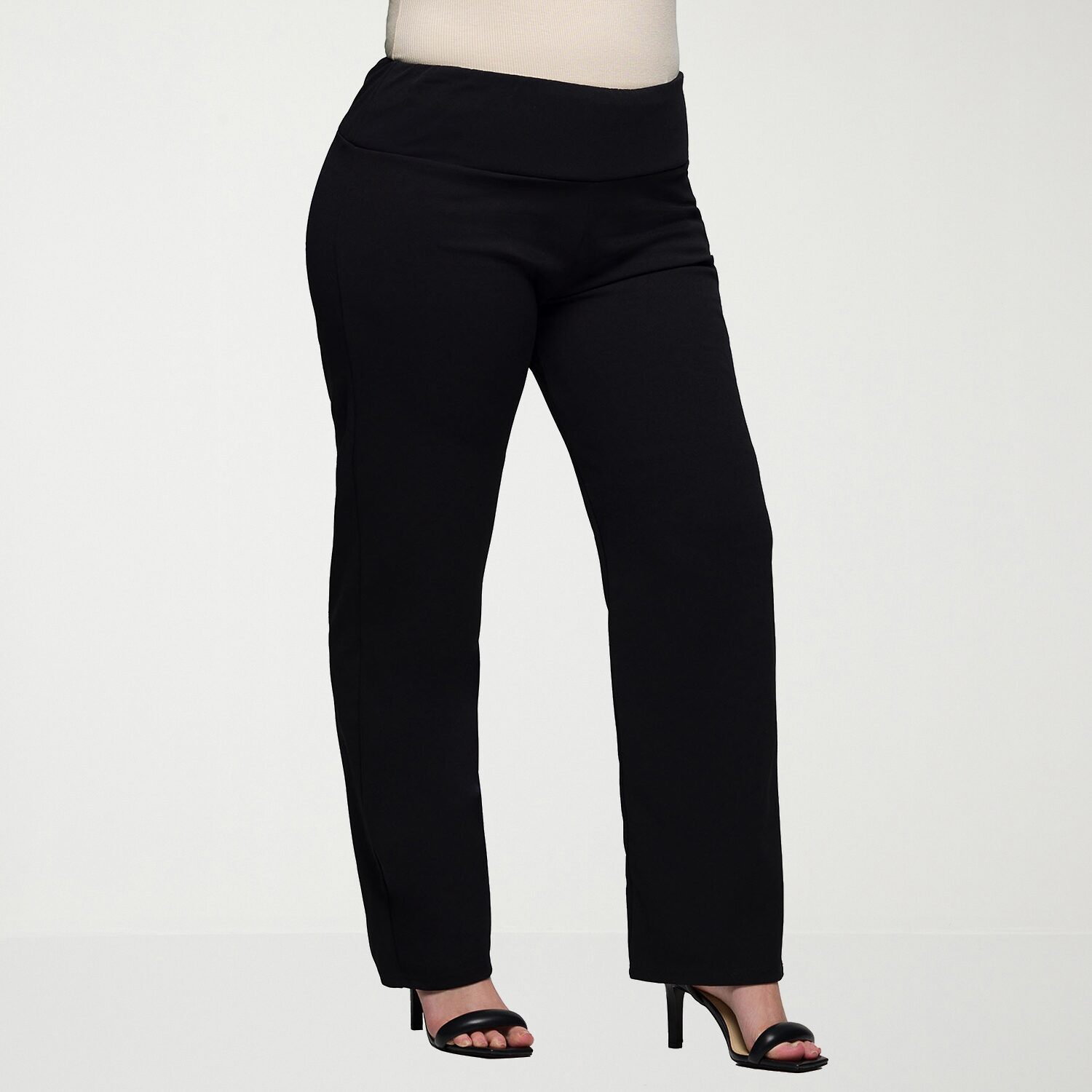 24seven Comfort Apparel Womens Plus Skinny Mid Rise Pant