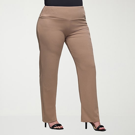 24seven Comfort Apparel Womens Plus Skinny Mid Rise Pant