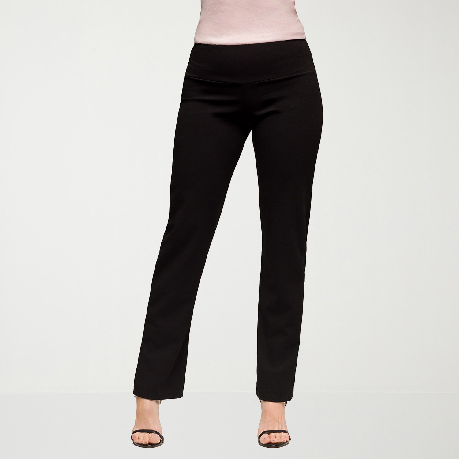 24seven Comfort Apparel Womens Slim Mid Rise Pant
