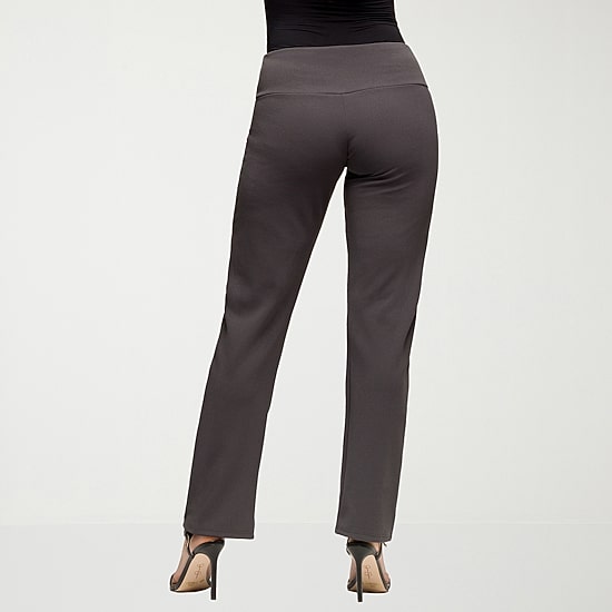 24seven Comfort Apparel Womens Slim Mid Rise Pant