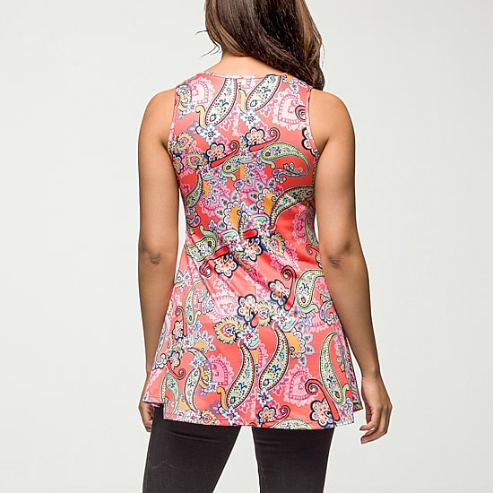 24seven Comfort Apparel Womens Scoop Neck Sleeveless Tank Top