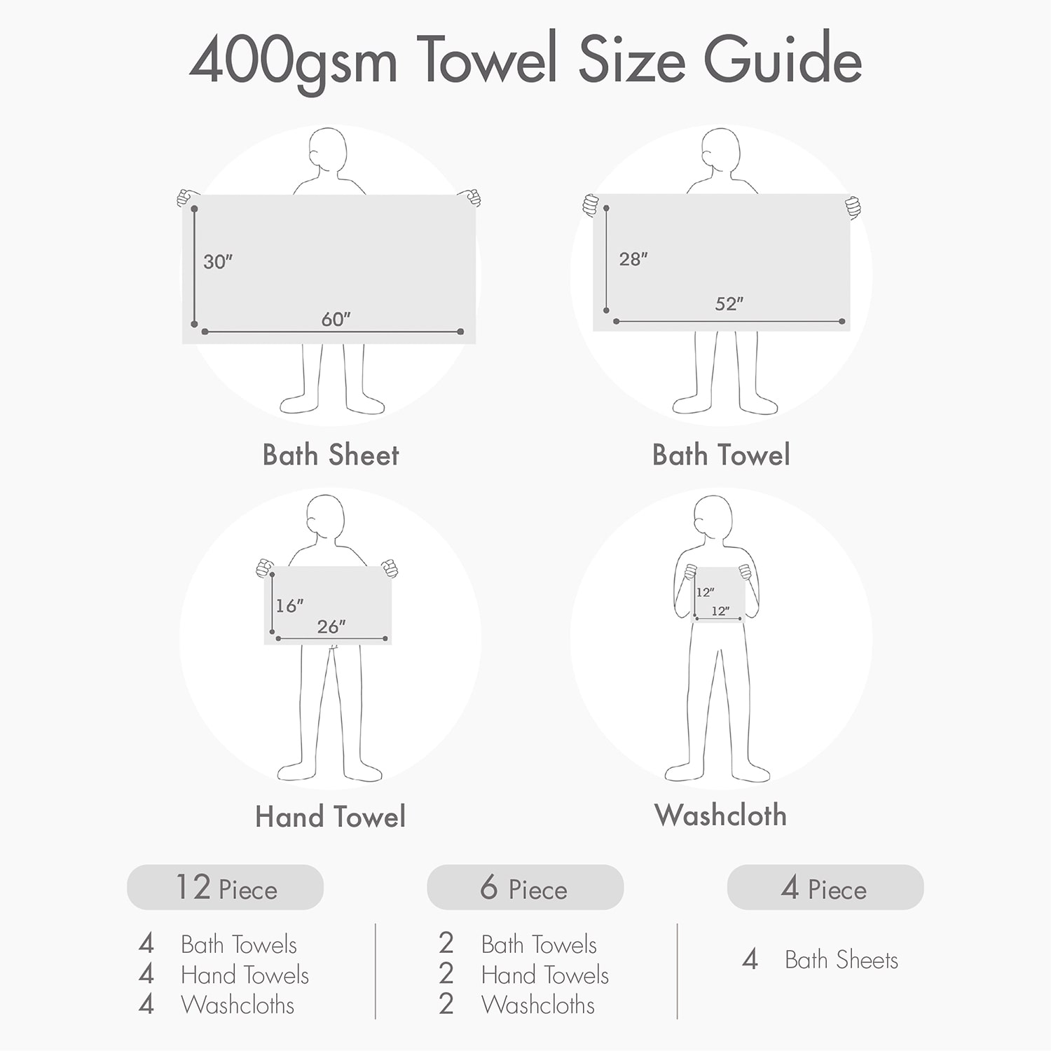 510 Design 100% Cotton 4-pc. Quick Dry Bath Towel Set