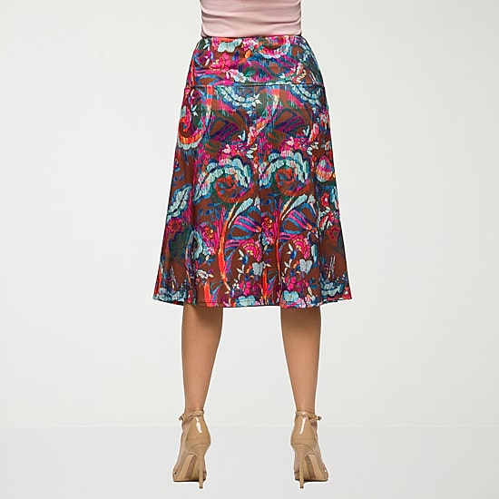 24seven Comfort Apparel Womens Mid Rise A-Line Skirt