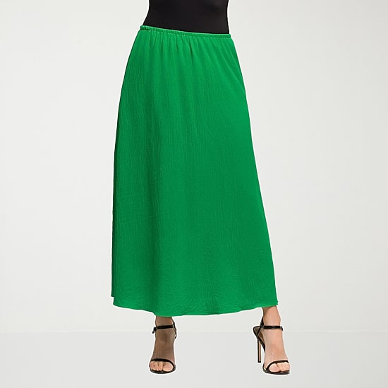 24seven Comfort Apparel Womens Mid Rise Long A-Line Skirt