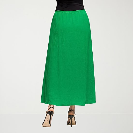 24seven Comfort Apparel Womens Mid Rise Long A-Line Skirt