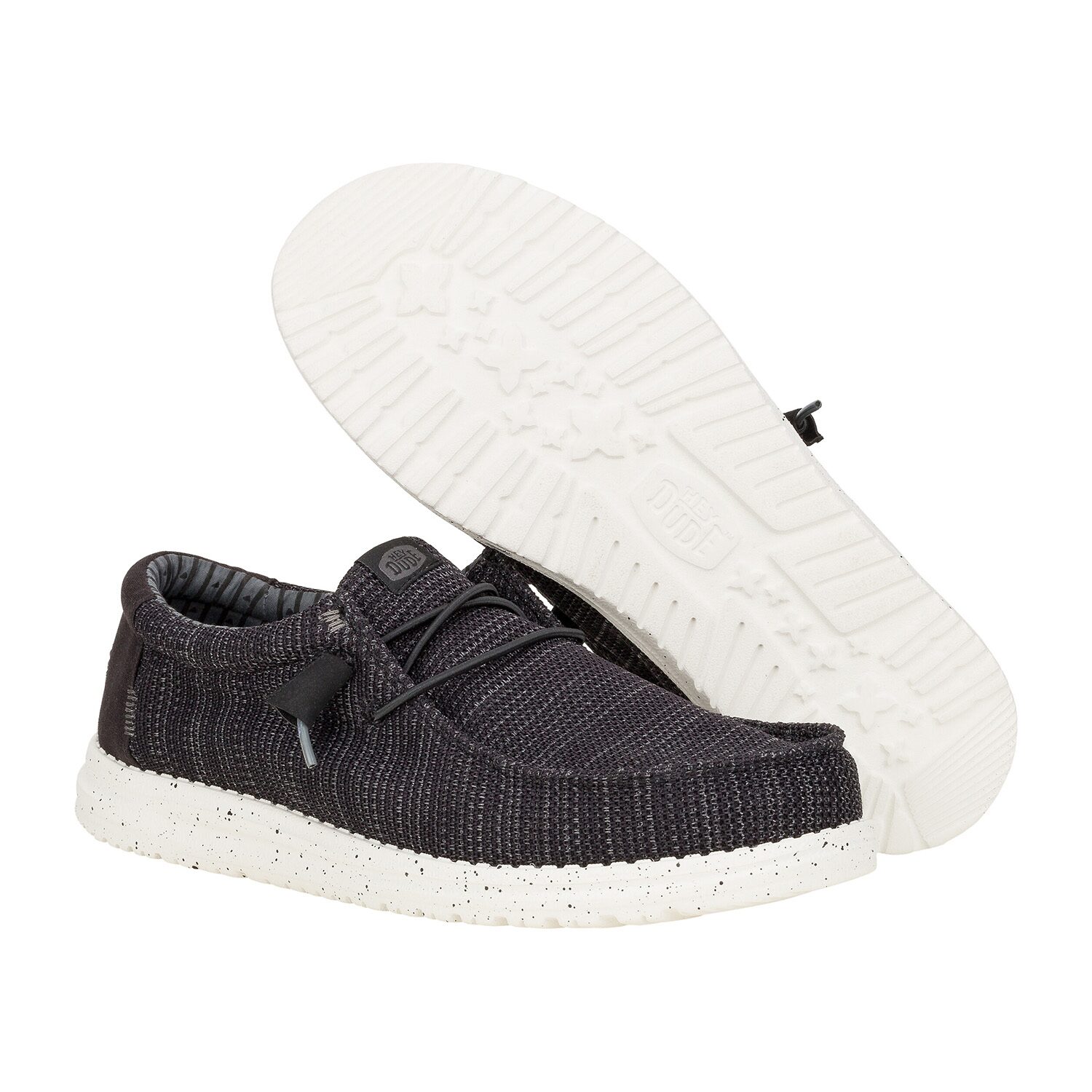 HEYDUDE Wally Stretch Sox Mens Round Closed Toe Slip-On Shoe