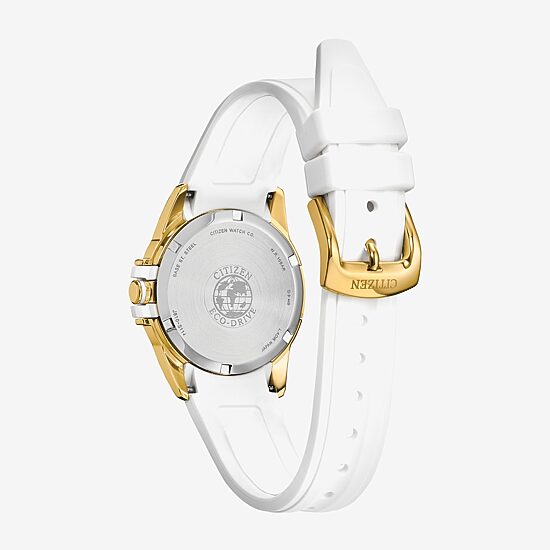 Citizen Sport Casual Womens White Strap Watch Fe1262-03a