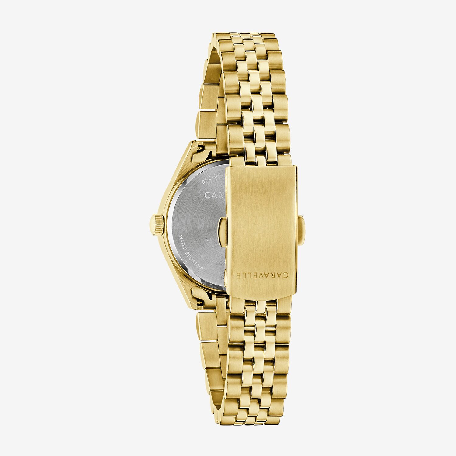 Caravelle Designed By Bulova Womens Gold Tone Stainless Steel Bracelet Watch 44m117