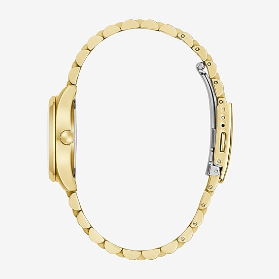 Caravelle Designed By Bulova Womens Gold Tone Stainless Steel Bracelet Watch 44m117