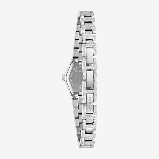 Caravelle Designed By Bulova Womens Silver Tone Stainless Steel Bracelet Watch 43l228
