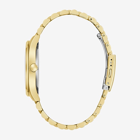 Caravelle Designed By Bulova Mens Gold Tone Stainless Steel Bracelet Watch 44b132