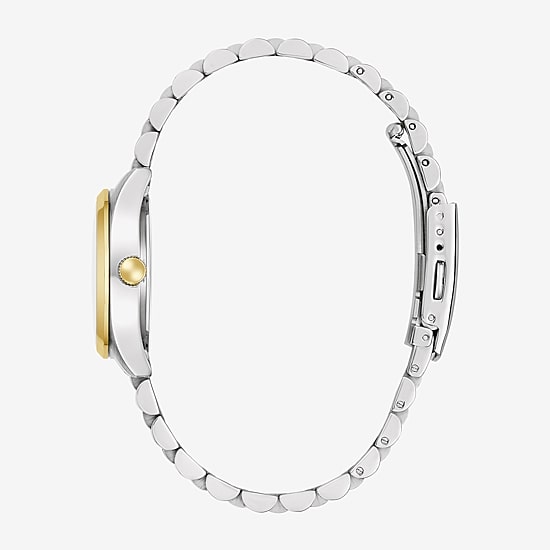 Caravelle Designed By Bulova Womens Two Tone Stainless Steel Bracelet Watch 45m121