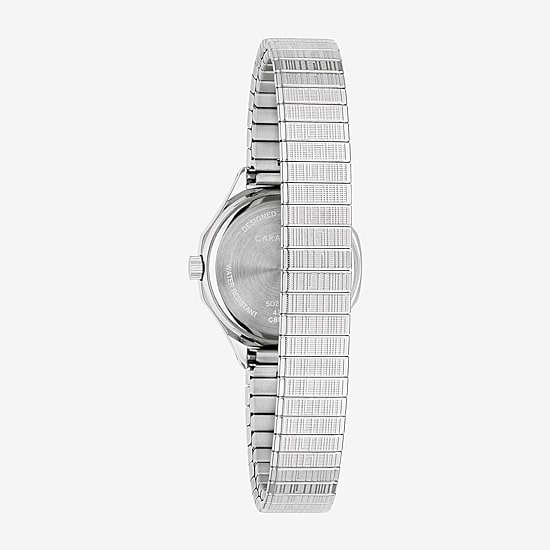 Caravelle Designed By Bulova Womens Silver Tone Stainless Steel Bracelet Watch 43l226
