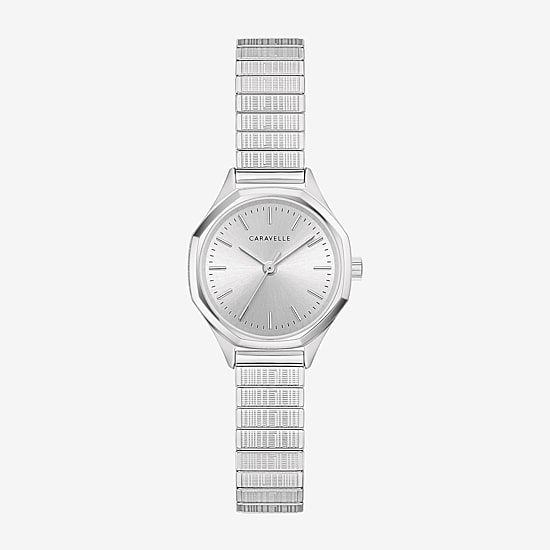 Caravelle Designed By Bulova Womens Silver Tone Stainless Steel Bracelet Watch 43l226