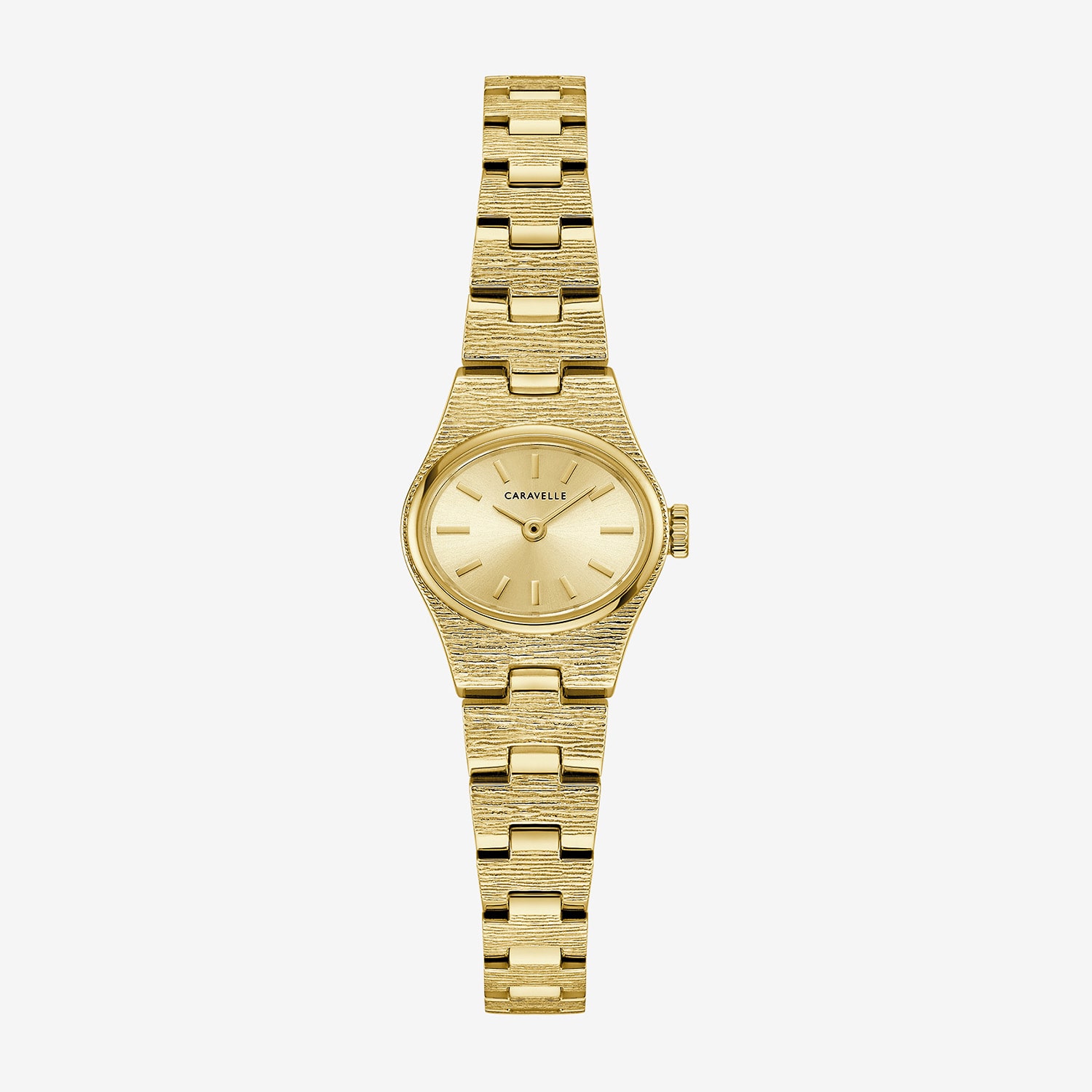 Caravelle Designed By Bulova Womens Gold Tone Stainless Steel Bracelet Watch 44l271