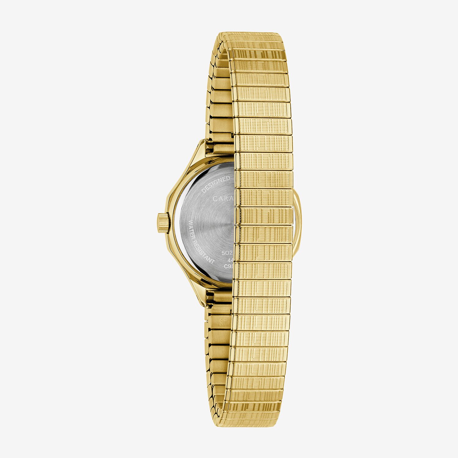 Caravelle Designed By Bulova Womens Gold Tone Stainless Steel Bracelet Watch 44l268
