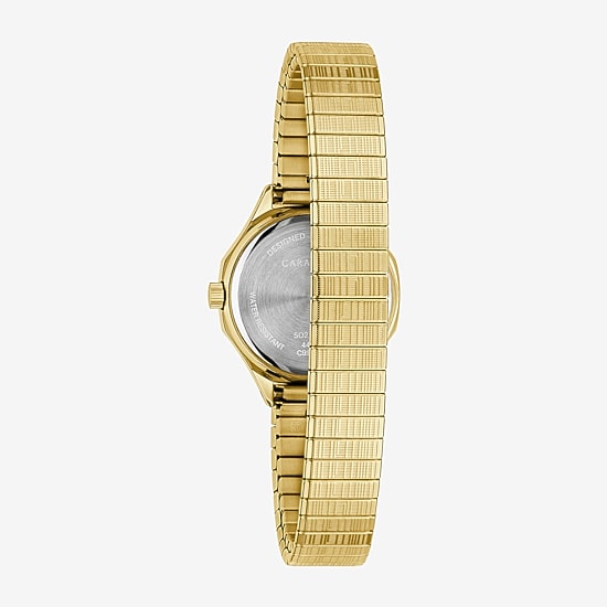 Caravelle Designed By Bulova Womens Gold Tone Stainless Steel Bracelet Watch 44l268