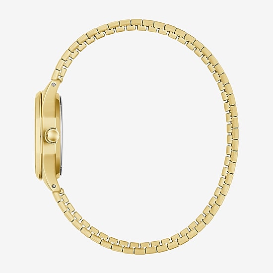 Caravelle Designed By Bulova Womens Gold Tone Stainless Steel Bracelet Watch 44l268