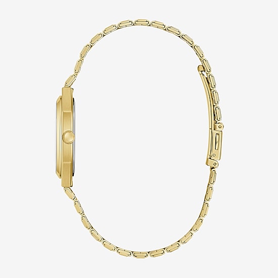 Caravelle Designed By Bulova Mens Gold Tone Stainless Steel Bracelet Watch 44b131