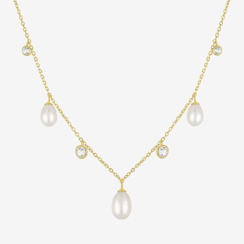 Womens 14K Gold Over Silver 15 Inch Cable Chain Necklace, One Size, White