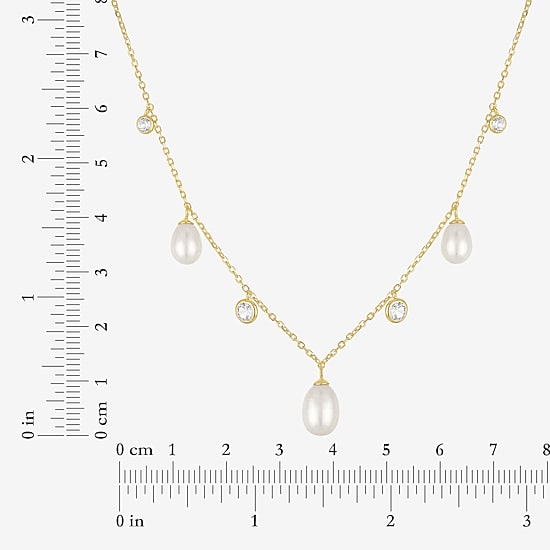 Womens 14K Gold Over Silver 15 Inch Cable Chain Necklace