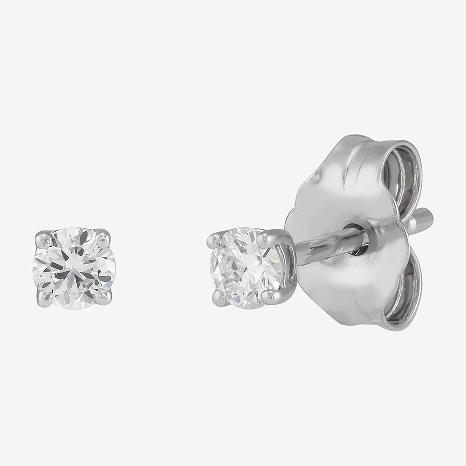 ( H-I, SI2 ) 1/3 CT. T.W. Lab-Grown Diamond 10K Gold 2.5mm Round Stud Earring Set