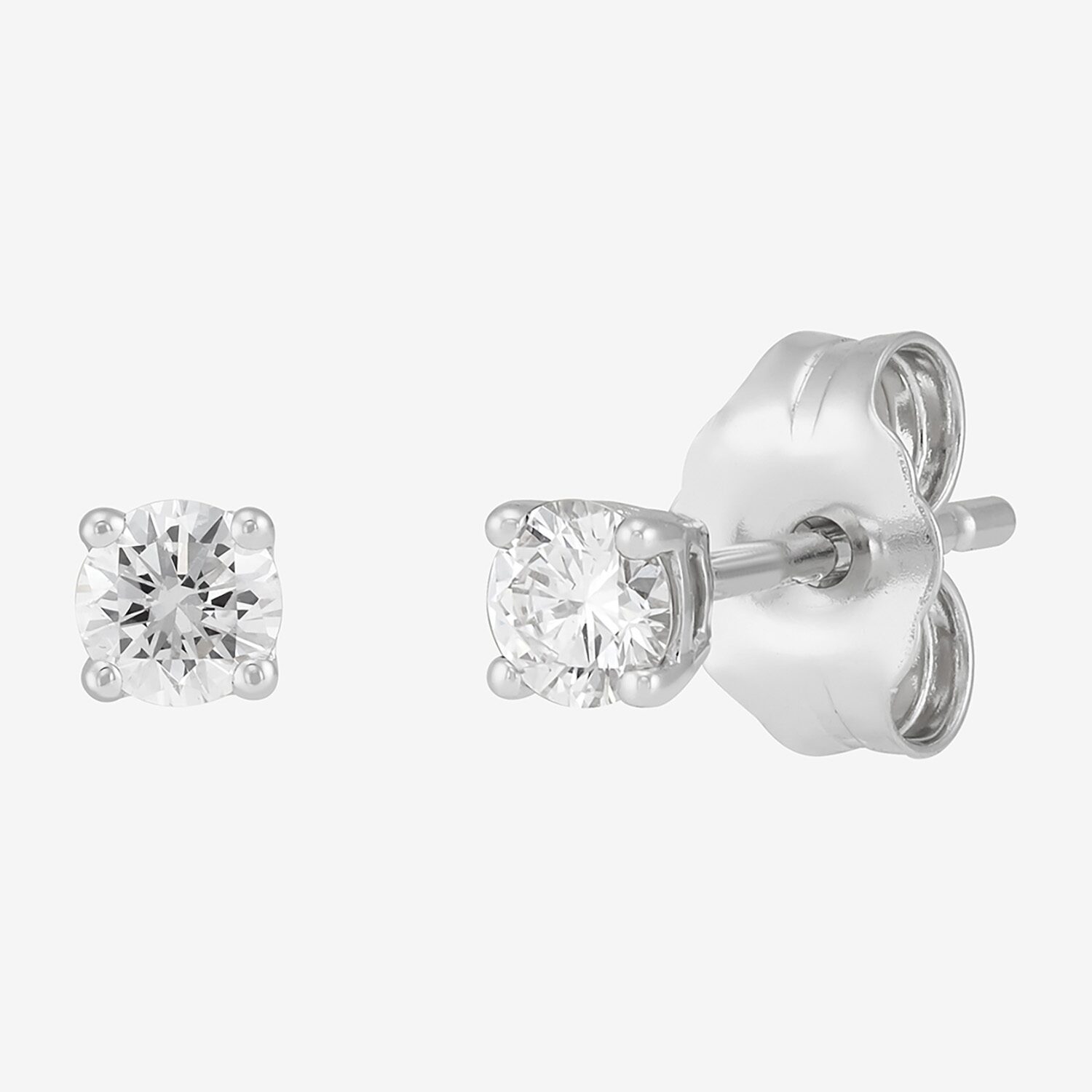 ( H-I, SI2 ) 1/3 CT. T.W. Lab-Grown Diamond 10K Gold 2.5mm Round Stud Earring Set