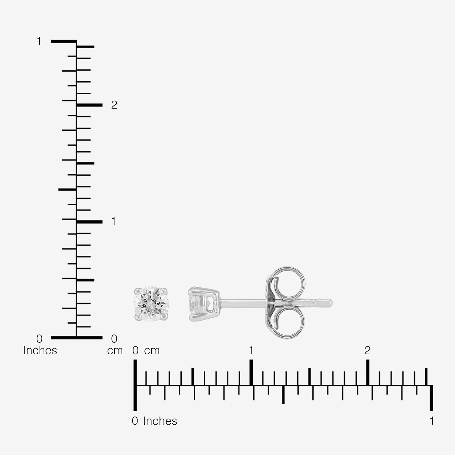 ( H-I, SI2 ) 1/3 CT. T.W. Lab-Grown Diamond 10K Gold 2.5mm Round Stud Earring Set
