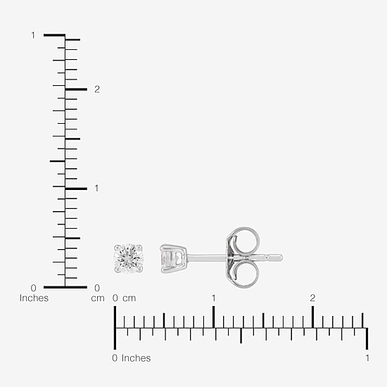 ( H-I, SI2 ) 1/3 CT. T.W. Lab-Grown Diamond 10K Gold 2.5mm Round Stud Earring Set
